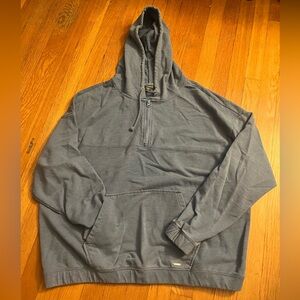 Eddie Bauer women’s dusty blue oversized quarter zip. Size XL.